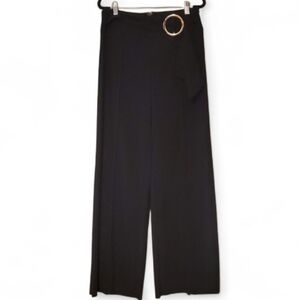 Gracia Wide Leg Dress Pant In Black Size L NWT'S